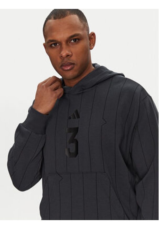 Adidas - adidas Bluza Seasonal Essentials US Sport JD8095 Szary Regular Fit. Kolor: szary. Materiał: syntetyk, bawełna. Styl: sportowy