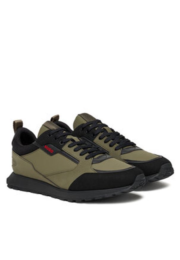 Hugo - HUGO Sneakersy Icelin 50552643 Khaki. Kolor: brązowy. Materiał: materiał