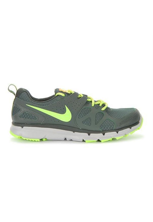 Buty do biegania męskie Nike Flex Trail. Kolor: zielony. Materiał: syntetyk, tkanina, materiał. Szerokość cholewki: normalna. Model: Nike Flex. Sport: bieganie