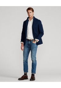 Ralph Lauren - RALPH LAUREN - Jeansy męskie Sullivan Slim Fit. Kolor: niebieski. Wzór: napisy, aplikacja #6