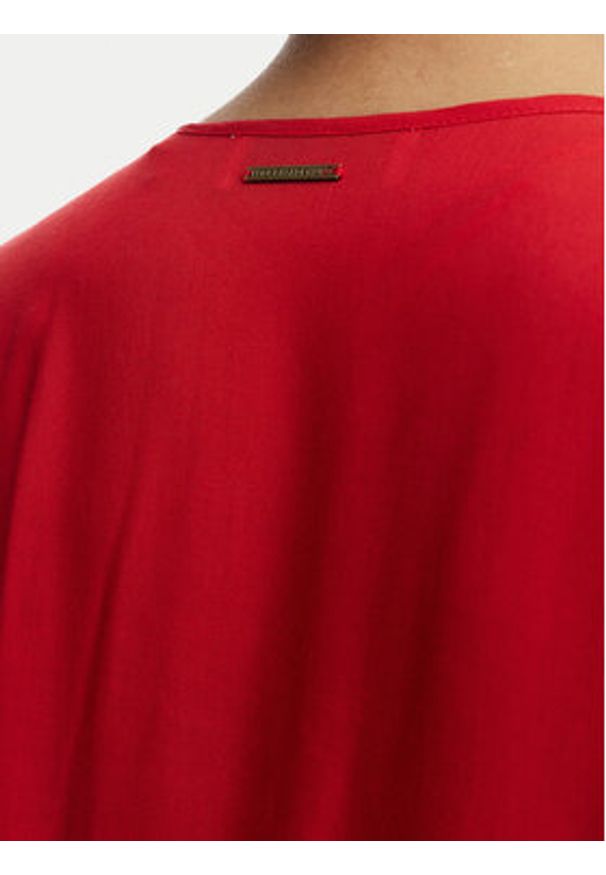 LOLA CASADEMUNT Sukienka letnia LS2616010 Czerwony Relaxed Fit. Kolor: czerwony. Sezon: lato