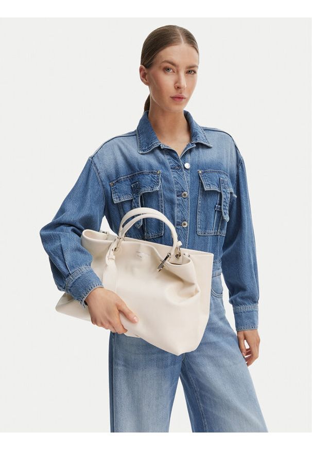 Emporio Armani Torebka EW000360 AF18673 U1070 Écru. Kolor: kremowy. Materiał: skórzane