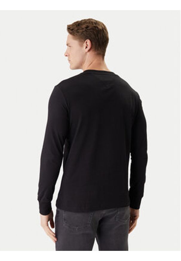 TOMMY HILFIGER - Tommy Hilfiger Longsleeve Brand Love Ls Tee MW0MW41454 Czarny Slim Fit. Kolor: czarny. Materiał: bawełna. Długość rękawa: długi rękaw