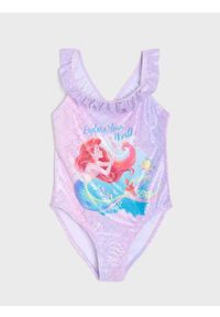 Sinsay - Kostium kąpielowy Disney Princess - fioletowy. Kolor: fioletowy. Wzór: motyw z bajki
