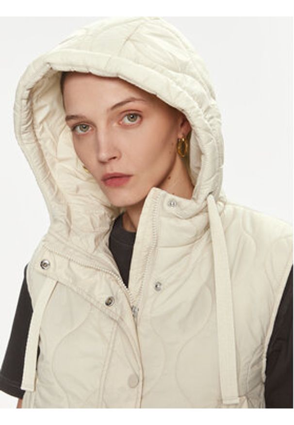 only - ONLY Bezrękawnik Valentina 15315383 Écru Regular Fit. Materiał: syntetyk. Długość rękawa: bez rękawów