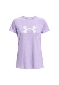 Under Armour - Graficzna Koszulka Techniczna Dla Kobiet. Kolor: fioletowy
