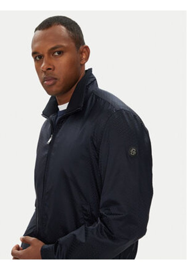 BOSS Kurtka przejściowa C-Casamu 50540458 Granatowy Regular Fit. Kolor: niebieski. Materiał: syntetyk