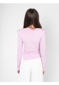 Patrizia Pepe Bluzka | 8M1492/J013 | Kobieta | Fioletowy. Okazja: na co dzień. Kolor: fioletowy. Materiał: wiskoza, elastan. Długość: długie. Styl: elegancki, casual #5