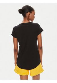 Sisley T-Shirt 3I1XL101S Czarny Boxy Fit. Kolor: czarny. Materiał: bawełna #5