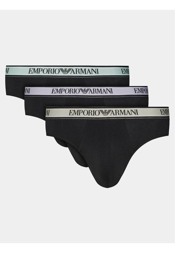Emporio Armani Underwear Komplet 3 par slipów 111734 4R717 50620 Czarny. Kolor: czarny. Materiał: bawełna