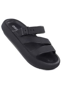 Big-Star - Klapki damskie sportowe na grubej podeszwie basenowe czarne Big Star TT274A037. Okazja: na co dzień, na plażę. Kolor: czarny. Materiał: materiał. Styl: sportowy #1
