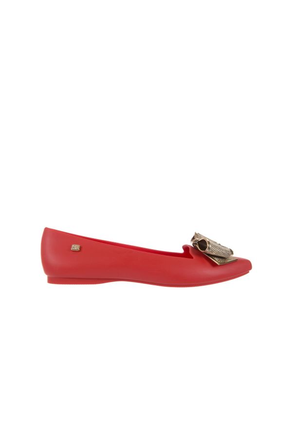 TG - Baleriny T&G Fashion 11-092 Red, Czerwony, Guma - 40. Kolor: czerwony. Materiał: tworzywo sztuczne. Szerokość cholewki: normalna. Sezon: lato. Styl: klasyczny