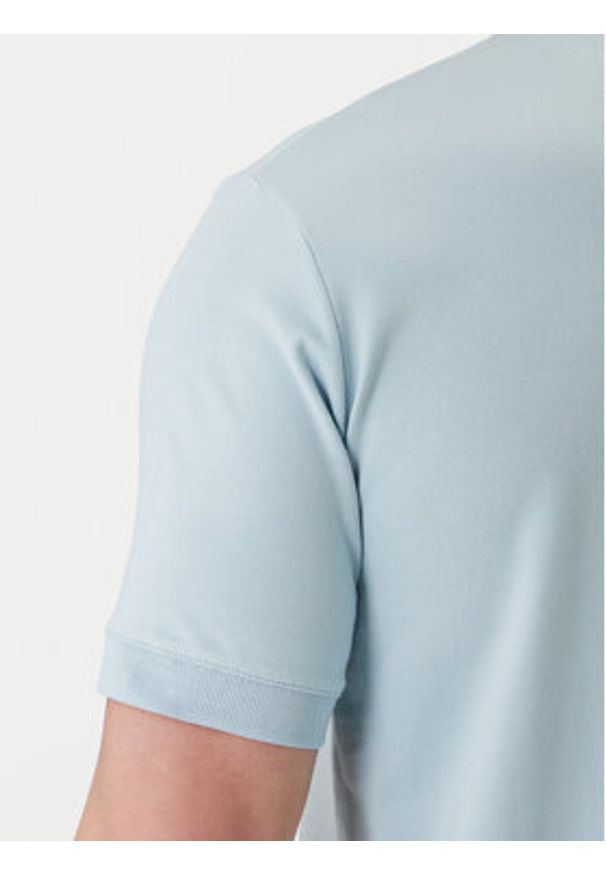 Karl Lagerfeld - KARL LAGERFELD Polo 745015 562231 Błękitny Regular Fit. Typ kołnierza: polo. Kolor: niebieski. Materiał: bawełna