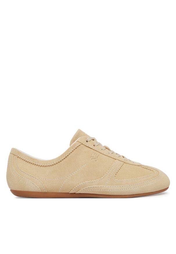 Hugo - HUGO Sneakersy Mystie 50563530 Beżowy. Kolor: beżowy. Materiał: skóra, zamsz