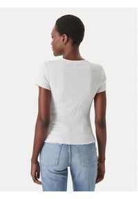 Tommy Jeans T-Shirt Smock Seersucker DW0DW22219 Biały Slim Fit. Kolor: biały. Materiał: syntetyk #5