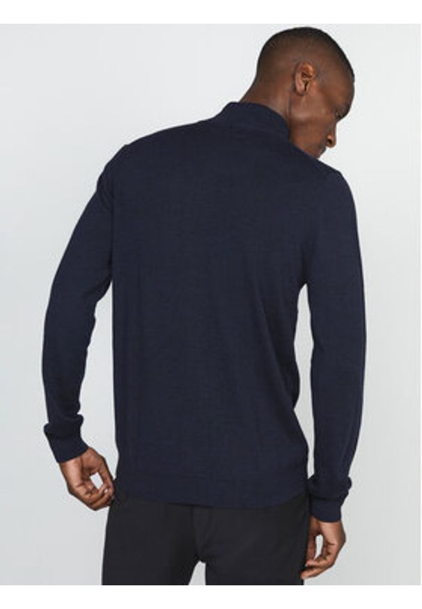 Matinique Kardigan 30204879 Granatowy Regular Fit. Kolor: niebieski. Materiał: wełna