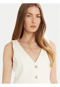 Marella Kamizelka Camper 2513911034 Biały Slim Fit. Kolor: biały. Materiał: syntetyk #3