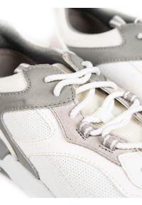 Geox Sneakersy "Grecale B" | U028ZA 08522 | Grecale B | Mężczyzna | Biały, Szary. Kolor: biały, wielokolorowy, szary. Materiał: materiał, skóra. Wzór: aplikacja #4