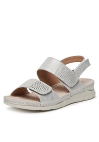 Clara Barson Sandały WS040801-01 Srebrny. Kolor: srebrny. Materiał: syntetyk