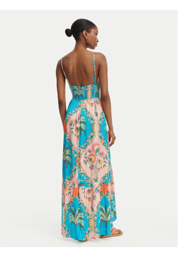 Maaji Sukienka letnia Isadora PT2123CLD009 Błękitny Regular Fit. Kolor: niebieski. Materiał: wiskoza. Sezon: lato