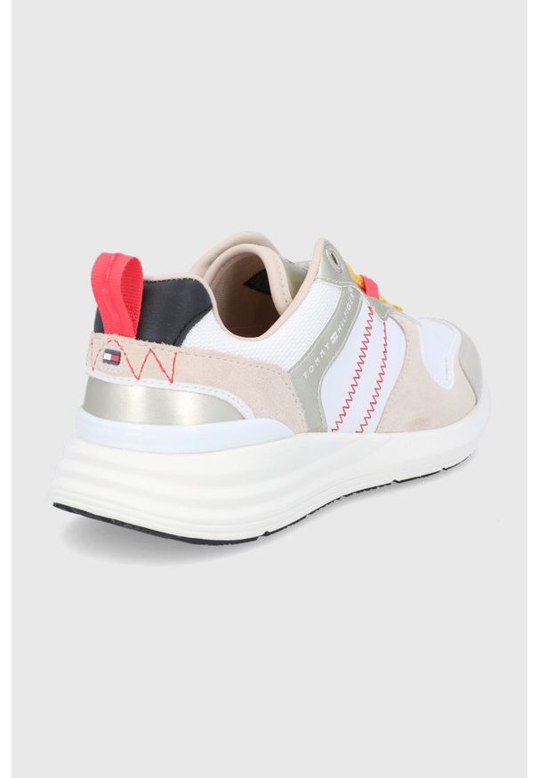 TOMMY HILFIGER - Tommy Hilfiger - Buty. Nosek buta: okrągły. Zapięcie: sznurówki. Kolor: beżowy. Materiał: guma. Obcas: na obcasie. Wysokość obcasa: niski