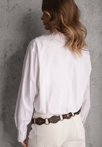 Renee - Biała Koszula z Bawełny w Stylu Balloon Oversize Arlelia. Okazja: na co dzień. Typ kołnierza: kołnierzyk klasyczny. Kolor: biały. Materiał: bawełna. Styl: casual, elegancki, klasyczny #5