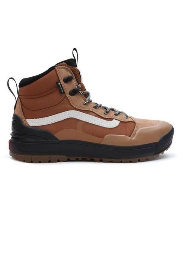 Buty do chodzenia męskie Vans Ultrarange Exo Hi Gore-tex. Zapięcie: sznurówki. Kolor: wielokolorowy, brązowy. Materiał: materiał. Szerokość cholewki: normalna. Technologia: Gore-Tex. Sport: turystyka piesza