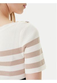 Morgan Sweter 252-MPIANA Beżowy Slim Fit. Kolor: beżowy. Materiał: wiskoza #5