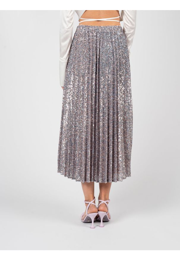 Patrizia Pepe Spódnica | 8G0272/A022 | Kobieta | Różowy, Fioletowy. Okazja: na co dzień. Kolor: różowy, wielokolorowy, fioletowy. Materiał: elastan, poliamid. Wzór: aplikacja. Sezon: lato. Styl: casual, elegancki, klasyczny