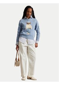 Polo Ralph Lauren Sweter 211965767001 Błękitny Relaxed Fit. Typ kołnierza: polo. Kolor: niebieski. Materiał: bawełna #3