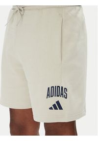Adidas - adidas Szorty sportowe Collegiate JM1726 Beżowy Regular Fit. Kolor: beżowy. Materiał: bawełna. Styl: sportowy #5