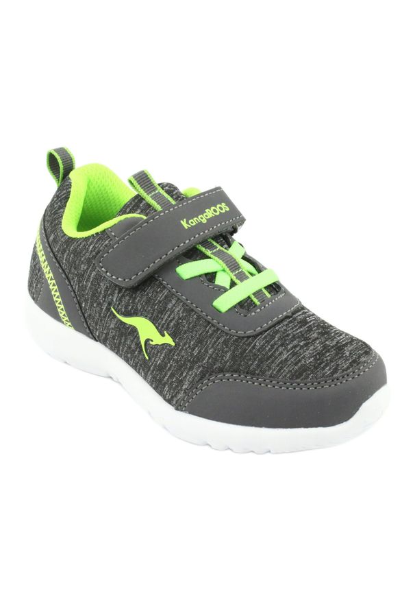 KangaRoos - Lekkie Buty sportowe KangaROOS 02051 szare zielone. Zapięcie: rzepy. Kolor: wielokolorowy, szary, zielony. Materiał: syntetyk, materiał, tkanina