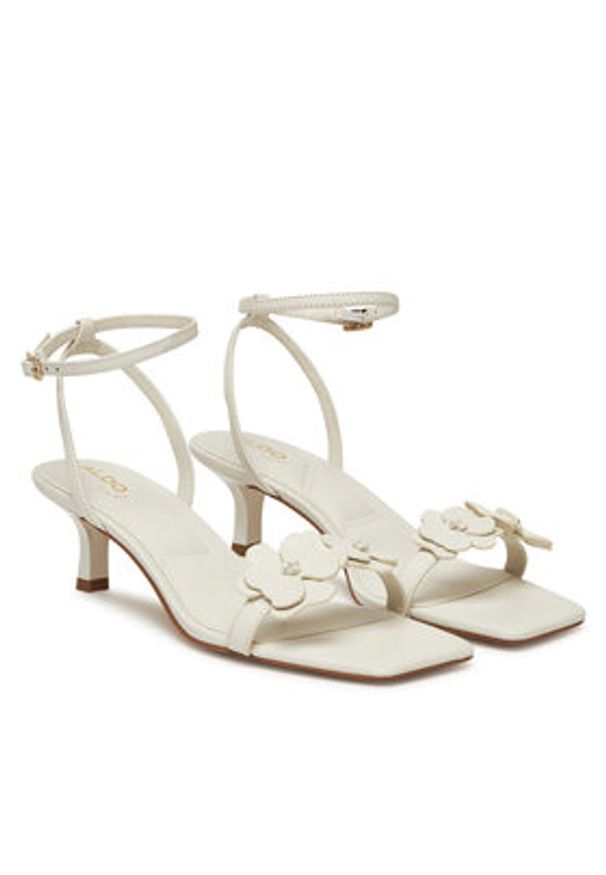 Aldo Sandały Daisyrose 13964638 Biały. Kolor: biały. Materiał: skóra