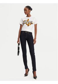 Versace Jeans Couture T-Shirt 79HAHE06 CJ00E Biały Regular Fit. Kolor: biały. Materiał: bawełna #4