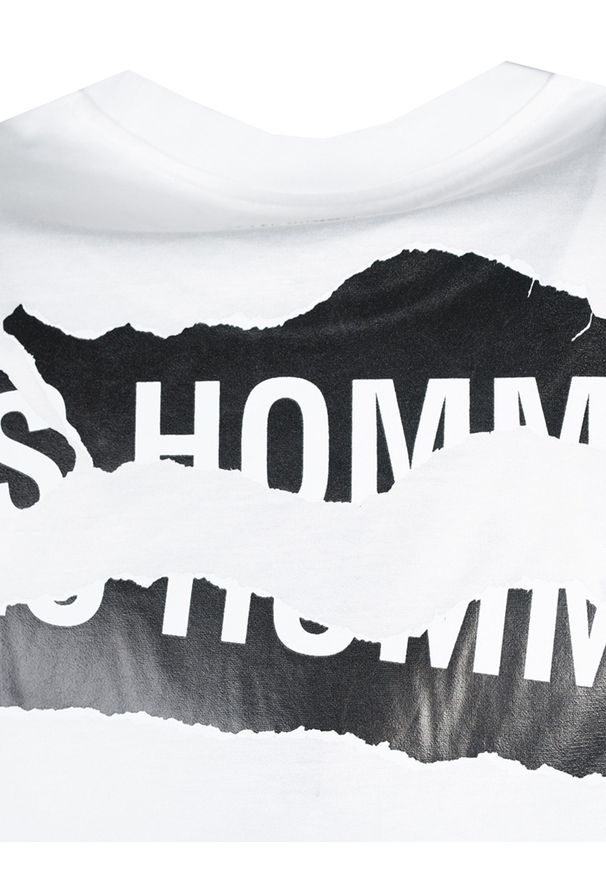 Les Hommes T-shirt | LHG800P LG812 | Mężczyzna | Biały. Okazja: na co dzień. Kolor: biały. Materiał: bawełna. Wzór: nadruk. Styl: casual