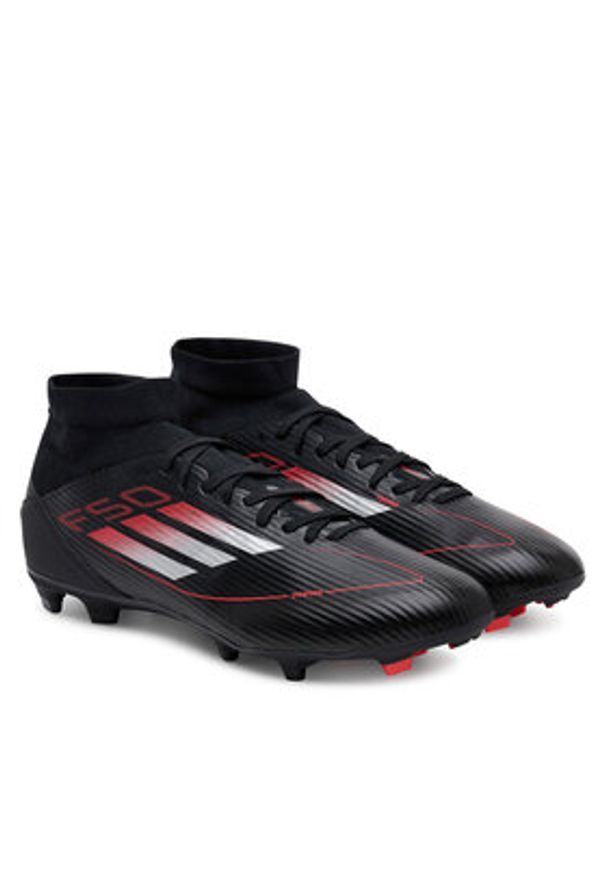 Adidas - adidas Buty do piłki nożnej F50 League Mid Firm/Multi-Ground JI0435 Czarny. Kolor: czarny. Materiał: materiał