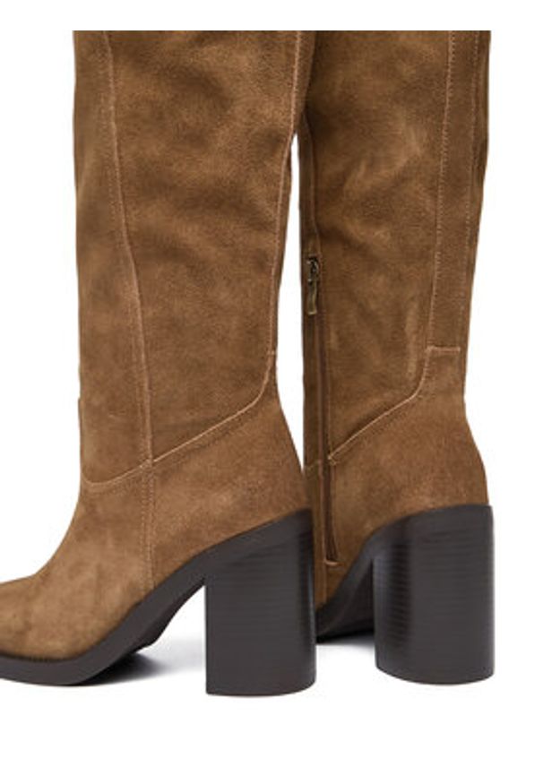 Aldo Kozaki Agraewen 14115059 Brązowy. Kolor: brązowy. Materiał: skóra, zamsz