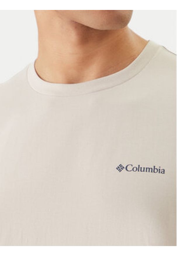 columbia - Columbia T-Shirt CSC™ 2155021 Beżowy Regular Fit. Kolor: beżowy. Materiał: bawełna