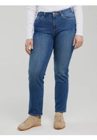 Big-Star - Jeansy damskie z prostą nogawką niebieskie Myrra 313. Okazja: na co dzień. Kolor: niebieski. Styl: casual, sportowy #4
