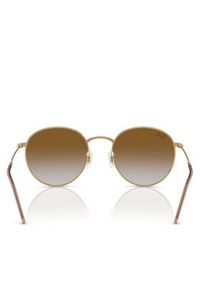 Ray-Ban Okulary przeciwsłoneczne Round Reverse 0RBR0103S 001/CB55 Złoty. Kolor: złoty