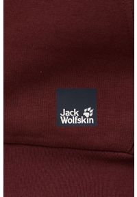 Jack Wolfskin - Bluza. Typ kołnierza: kaptur. Kolor: czerwony. Materiał: tkanina #2