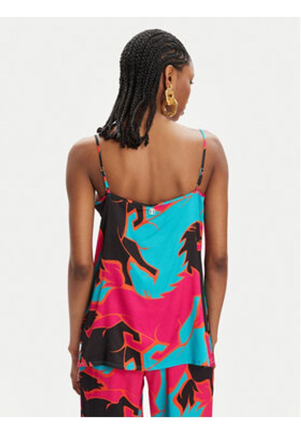 Fracomina Top FS24ST2008W713N4 Kolorowy Regular Fit. Materiał: wiskoza. Wzór: kolorowy