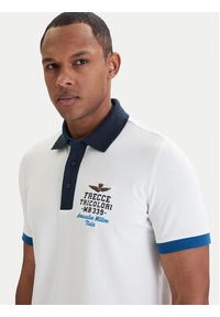 Aeronautica Militare Polo 261PO1908UP00191 Biały Slim Fit. Typ kołnierza: polo. Kolor: biały. Materiał: bawełna #2