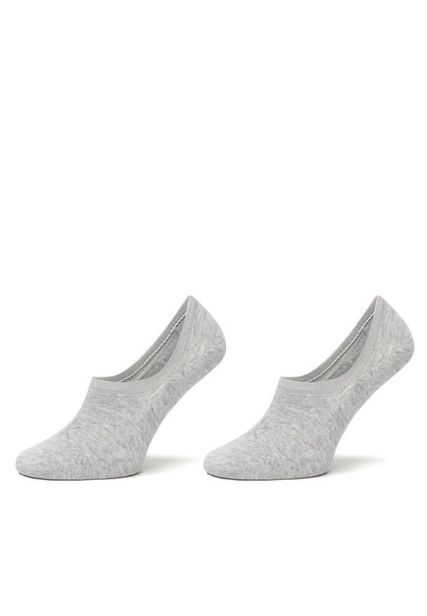 Calvin Klein Zestaw 2 par stopek damskich 701228801 Szary. Kolor: szary. Materiał: materiał, bawełna
