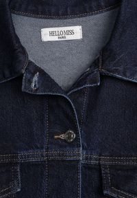 Born2be - Granatowa Jeansowa Kurtka z Bawełną o Kroju Oversize Vimiloria. Okazja: na spacer, na co dzień. Kolor: niebieski. Materiał: bawełna, jeans. Styl: casual #6