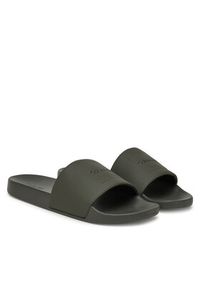 Calvin Klein Klapki Pool Slide W/ Ck Square HM0HM01754 Zielony. Kolor: zielony. Materiał: skóra #5