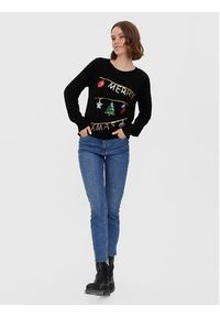 Vero Moda Sweter Merryxmas 10272463 Czarny Regular Fit. Kolor: czarny. Materiał: syntetyk #4