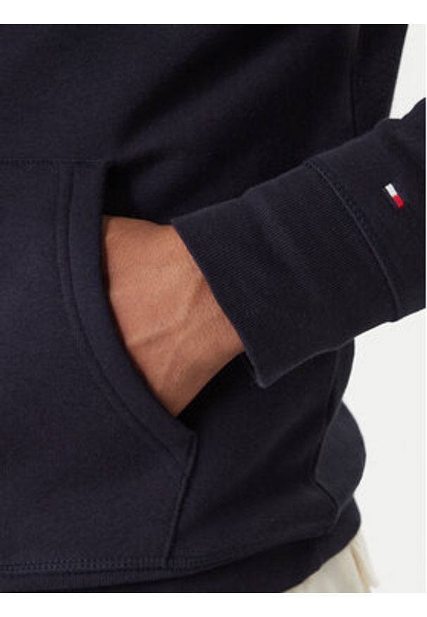 TOMMY HILFIGER - Tommy Hilfiger Bluza Core Logo MW0MW10752 Granatowy Regular Fit. Kolor: niebieski. Materiał: bawełna, syntetyk
