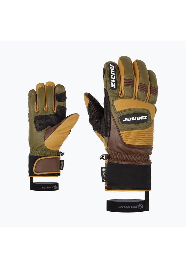Ziener - Rękawice narciarskie męskie ZIENER Guard GTX + Gore Grip PR. Kolor: brązowy. Sezon: zima. Sport: narciarstwo