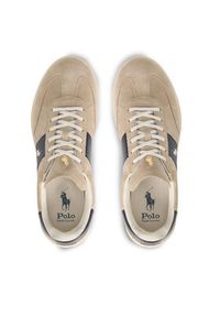 Polo Ralph Lauren Sneakersy 809954903003 Beżowy. Kolor: beżowy. Materiał: skóra, zamsz